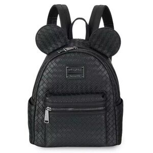 Loungefly Black woven Backpack with Ear Accents
